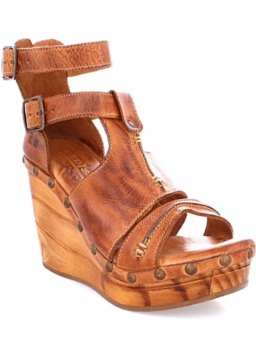 BED/STU Princess Wedge Sandals (For Women) Pecan